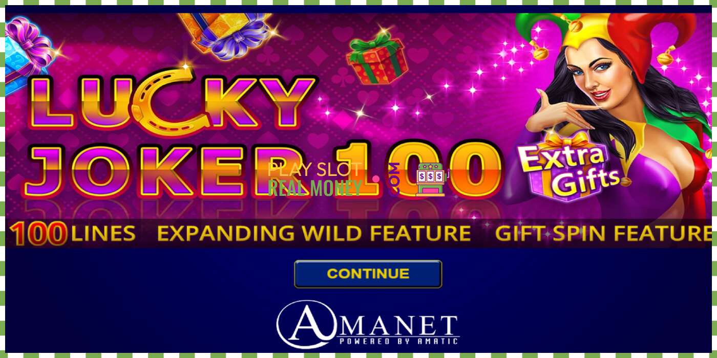 Fente Lucky Joker 100 Extra Gifts pour de largent réel, photo - 1