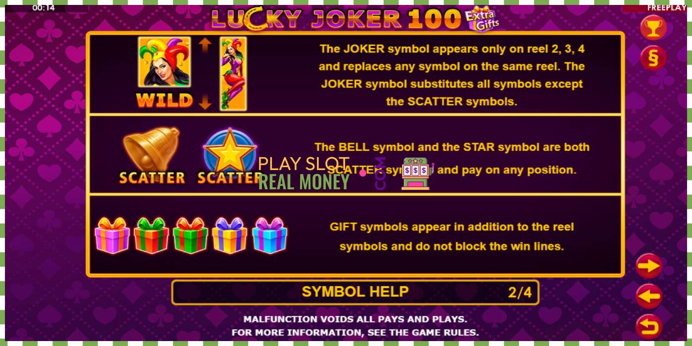 Fente Lucky Joker 100 Extra Gifts pour de largent réel, photo - 7