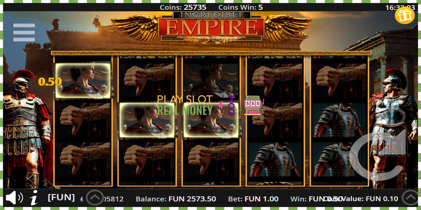 Slot Incredible Empire za skutočné peniaze, obrázok - 2