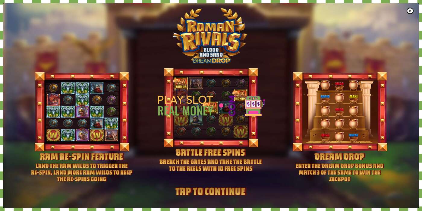 Slot Roman Rivals Blood and Sand Dream Drop za skutočné peniaze, obrázok - 1