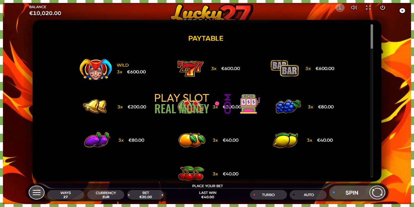 Slot Lucky Streak 27 for real money, picture - 5