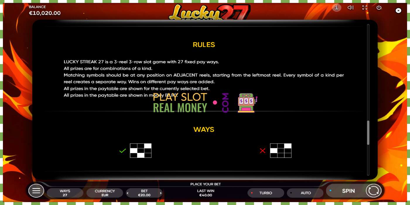 Slot Lucky Streak 27 for real money, picture - 7