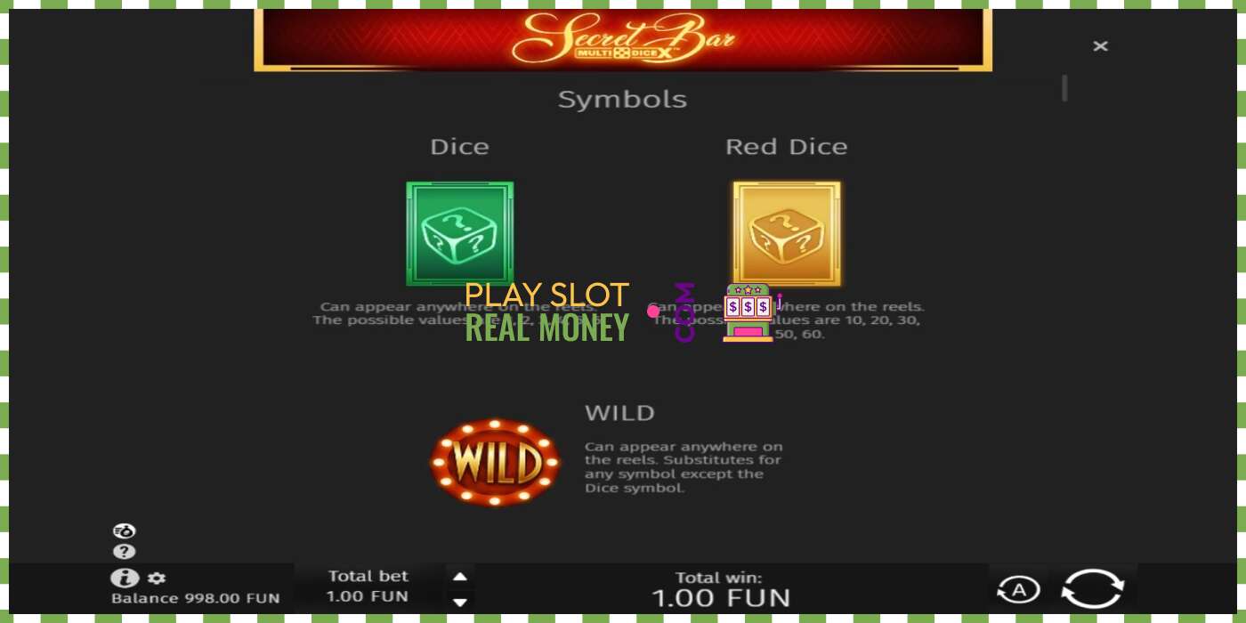 Slot Secret Bar Multidice X haqiqiy pul uchun, rasm - 4