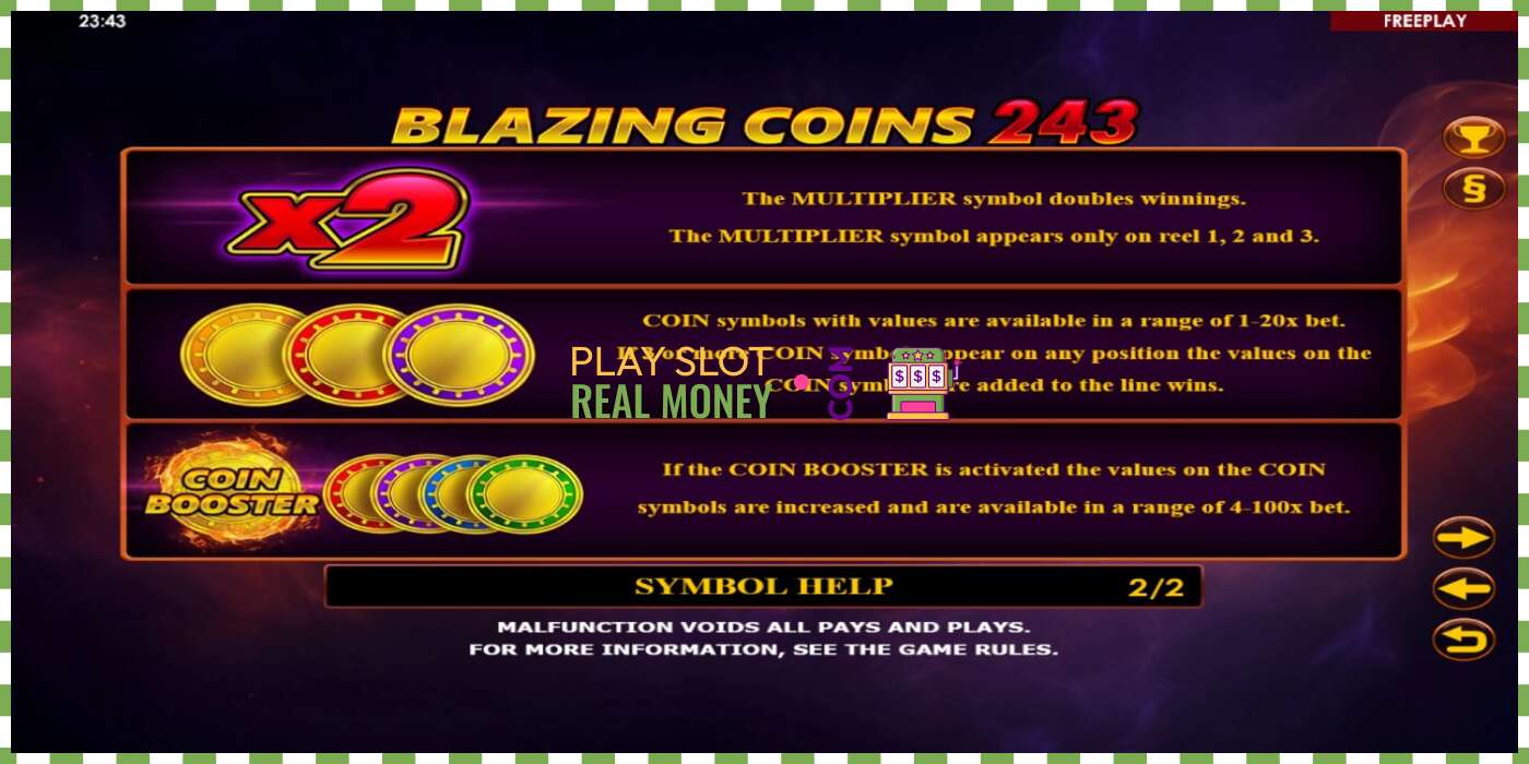 Слот Blazing Coins 243 на реальные деньги, картинка - 6