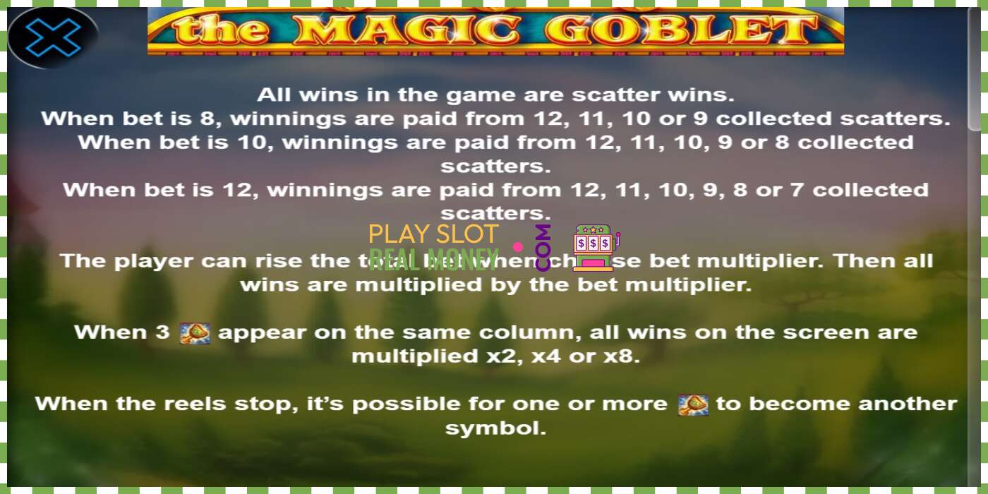 Slot The Magic Goblet haqiqiy pul uchun, rasm - 4