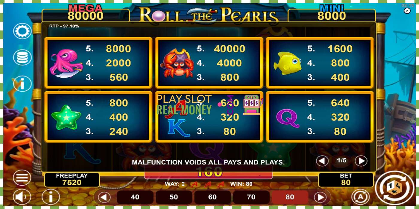 Слот Roll The Pearls Hold & Win на реальные деньги, картинка - 5