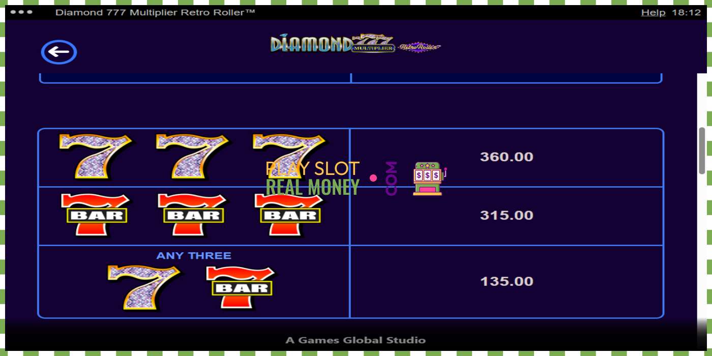 រន្ធដោត Diamond 777 Multiplier Retro Roller សម្រាប់ប្រាក់ពិត, រូបភាព - 6