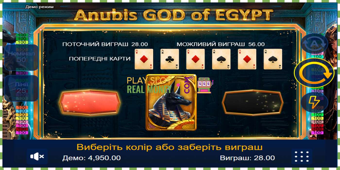 រន្ធដោត Anubis God of Egypt សម្រាប់ប្រាក់ពិត, រូបភាព - 2