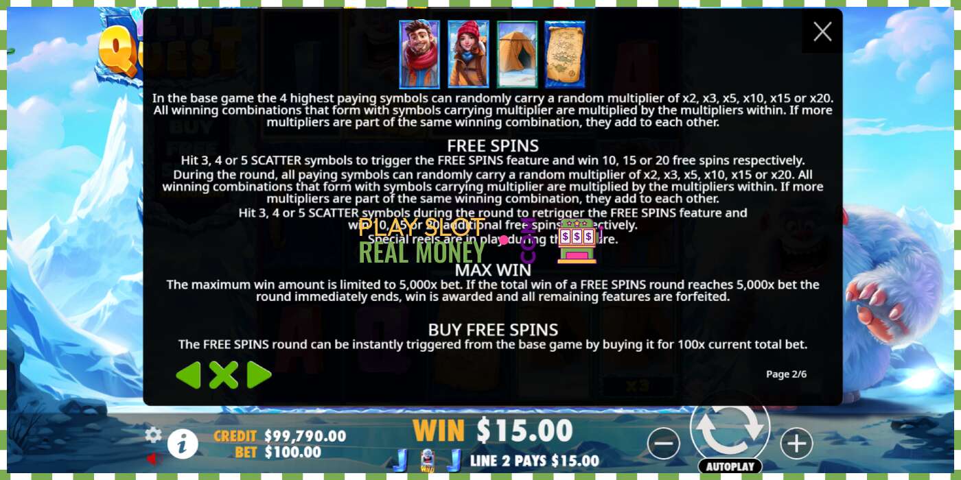 Slot Yeti Quest haqiqiy pul uchun, rasm - 6