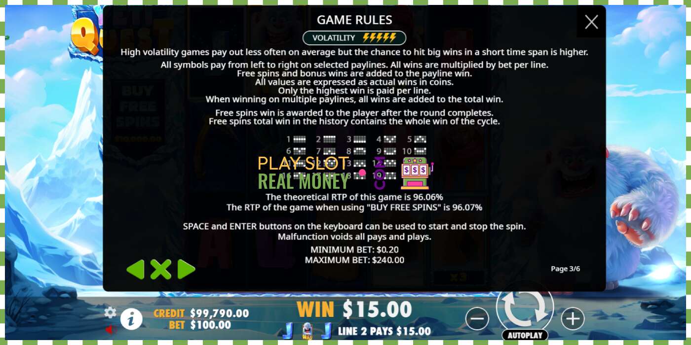 Slot Yeti Quest haqiqiy pul uchun, rasm - 7