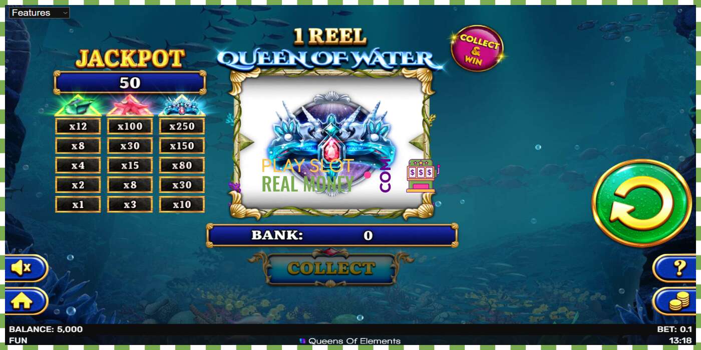 Spor 1 Reel Queen of Water for ekte penger, bilde - 2