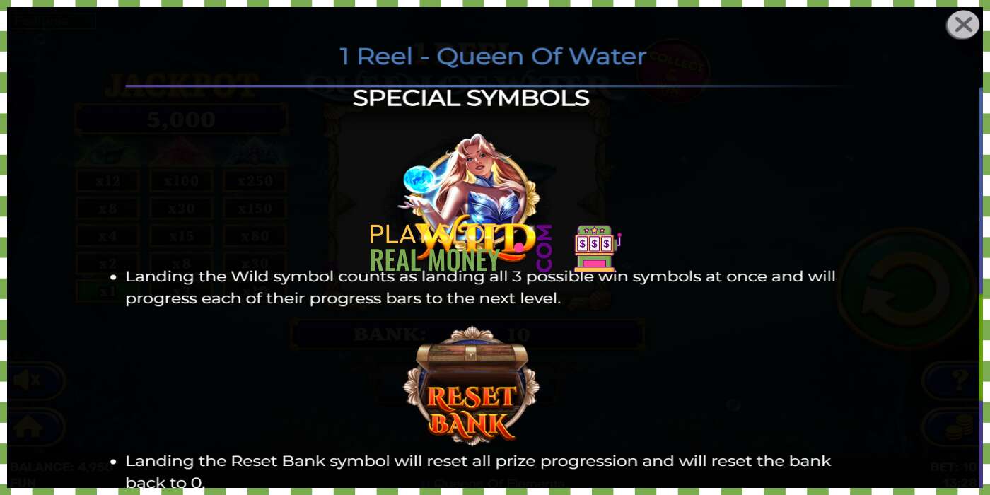 Spor 1 Reel Queen of Water for ekte penger, bilde - 7