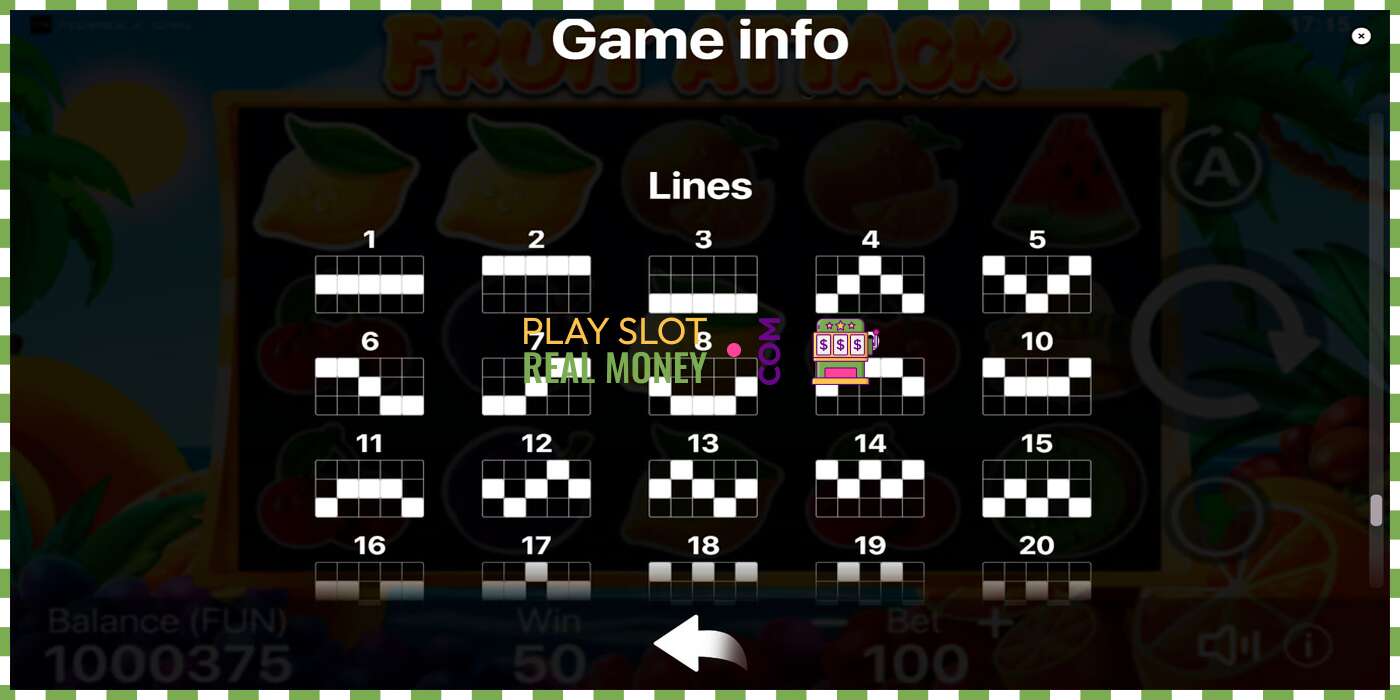 Slot Fruit Attack haqiqiy pul uchun, rasm - 7