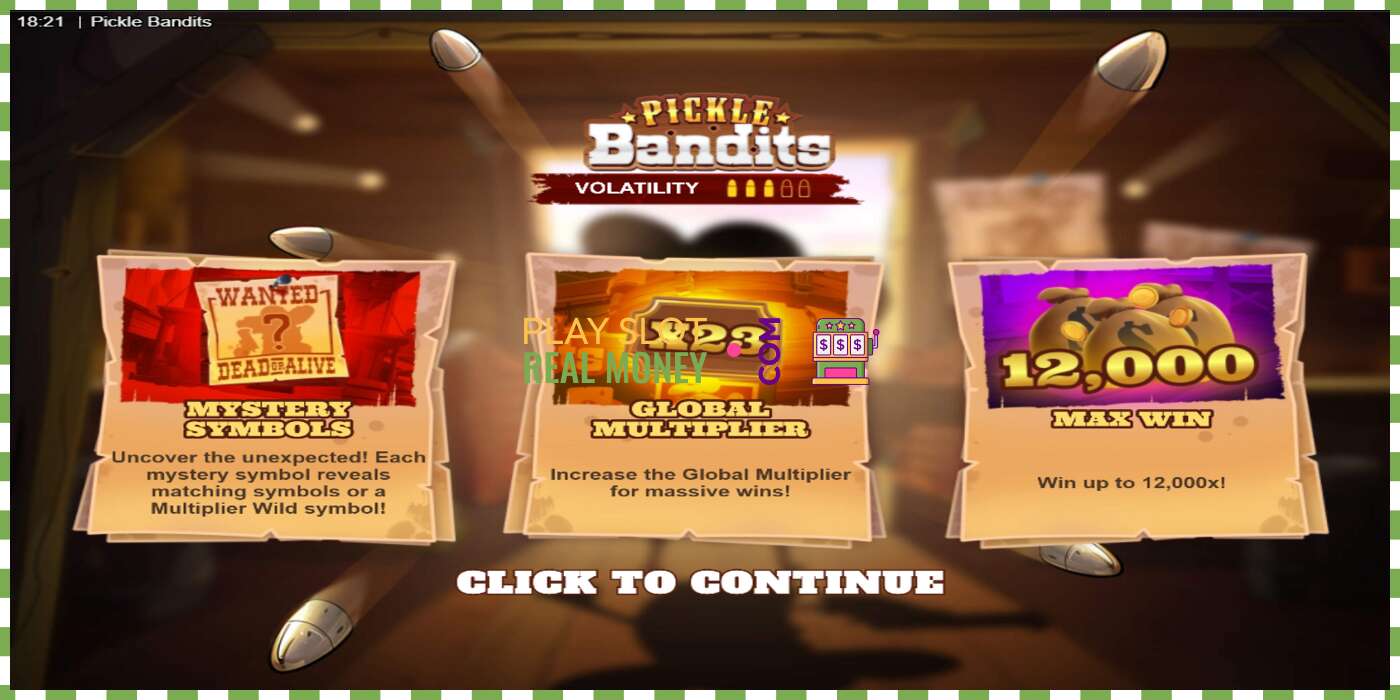 สล็อต Pickle Bandits เพื่อเงินจริงรูปภาพ - 1