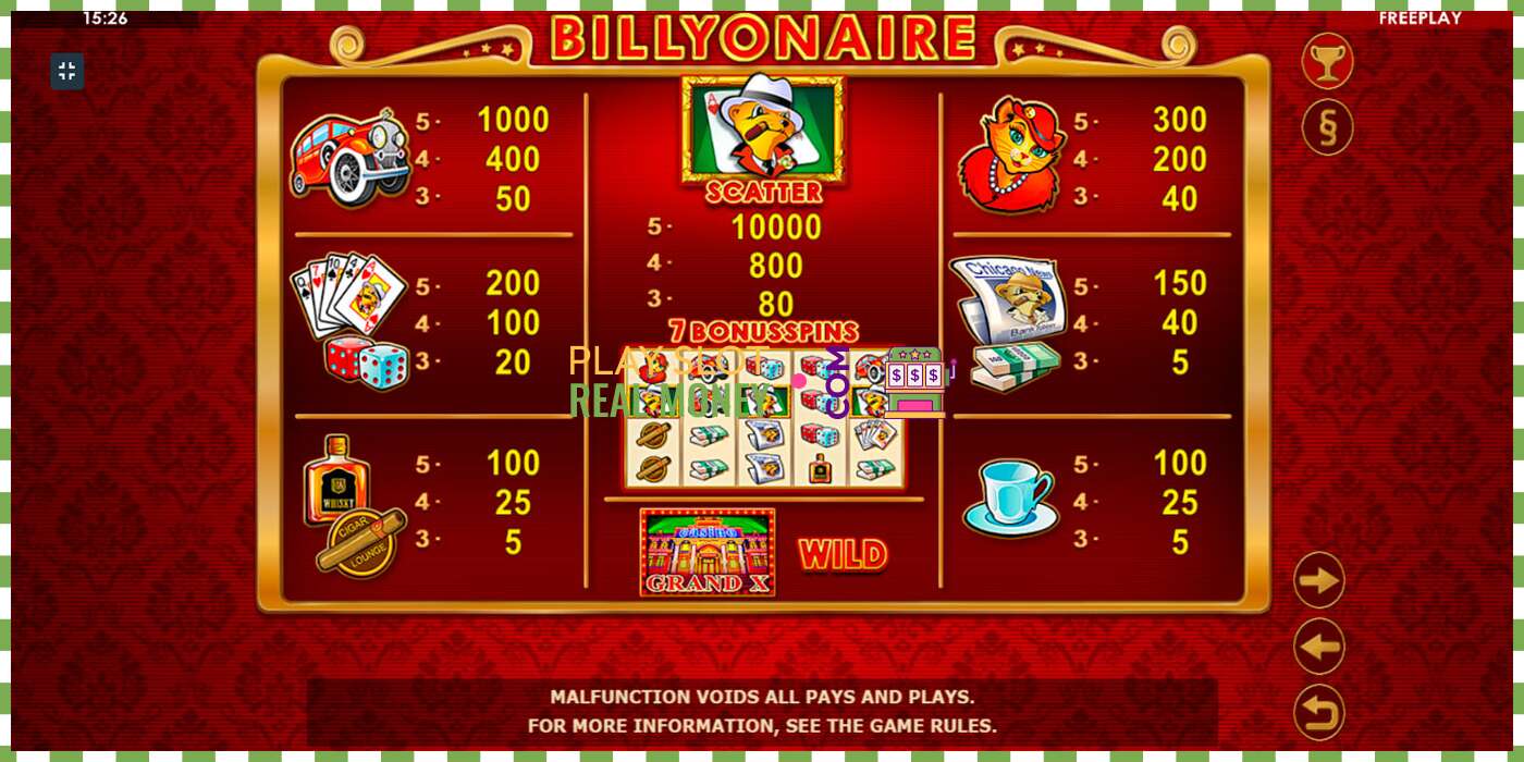 Slot Billyonaire por dinheiro real, foto - 4