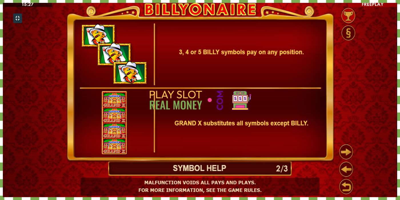 Slot Billyonaire por dinheiro real, foto - 6