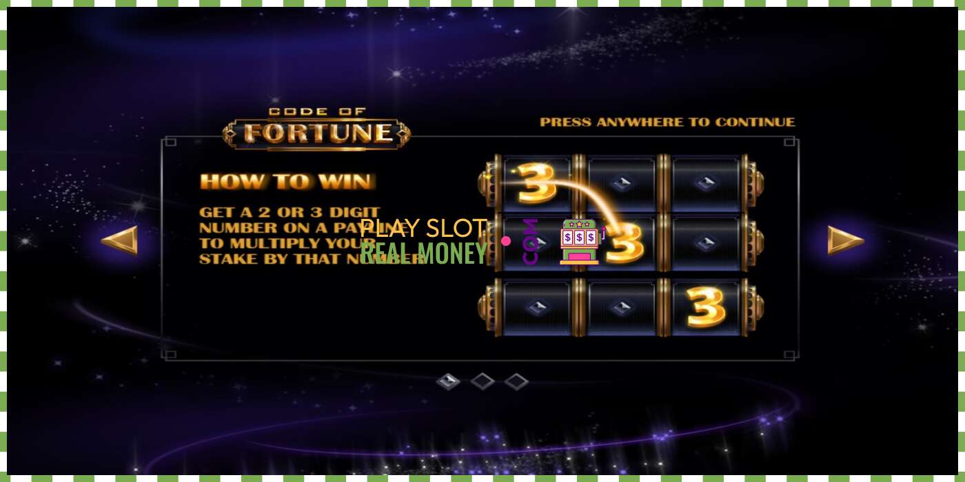 Slot Code of Fortune za skutečné peníze, obrázek - 1