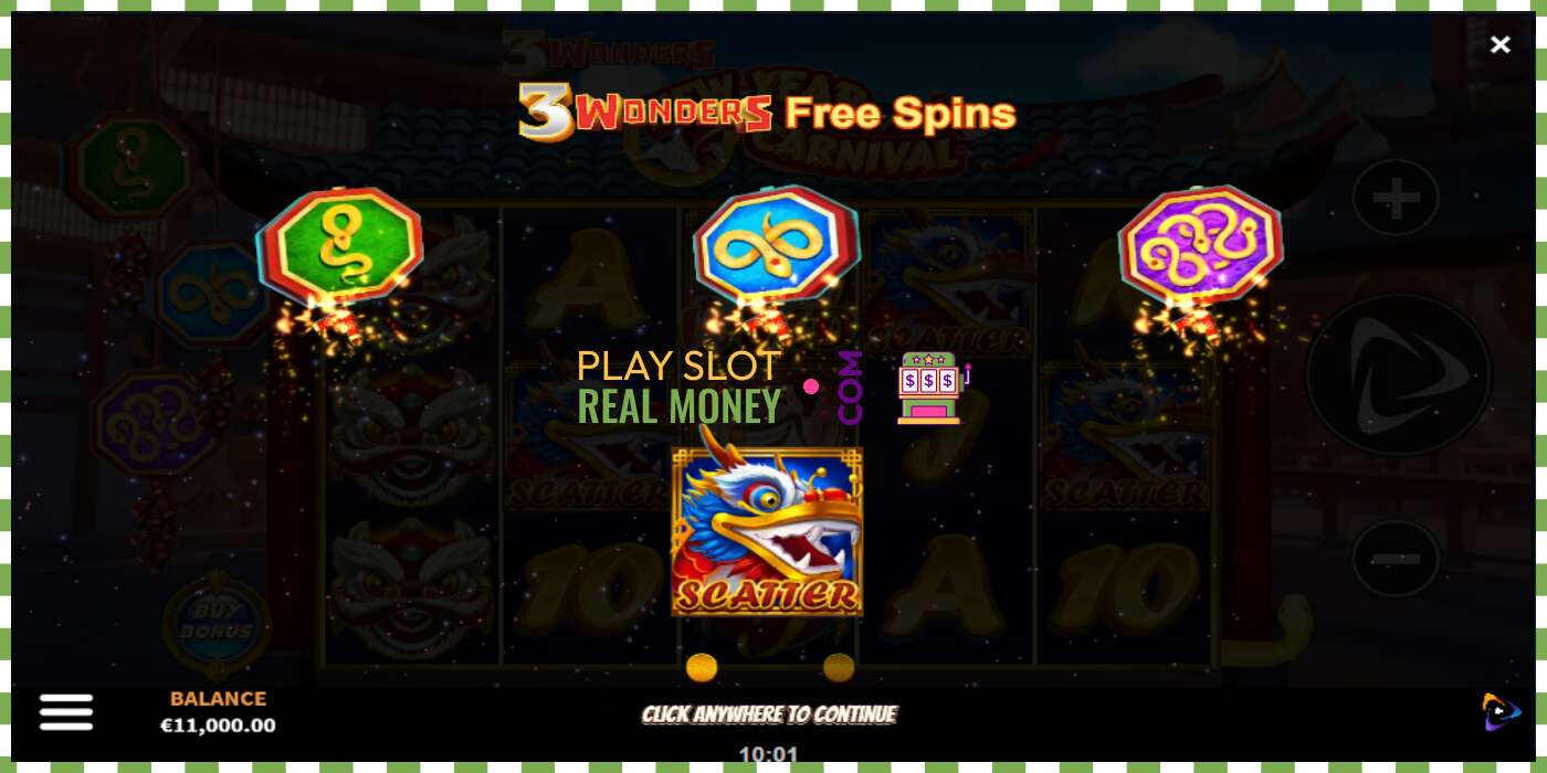 Slot 3 Wonders New Year Carnival por dinheiro real, foto - 1