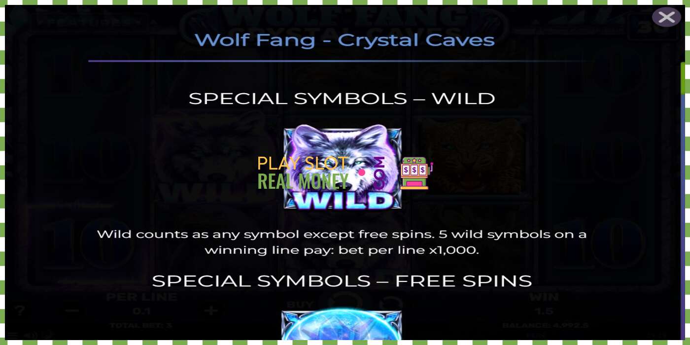 Слот Wolf Fang - Crystal Caves на реальные деньги, картинка - 4