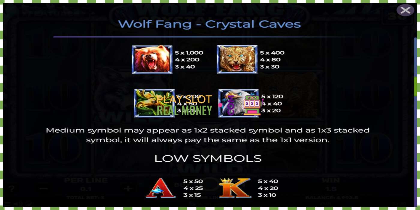 Слот Wolf Fang - Crystal Caves на реальные деньги, картинка - 6