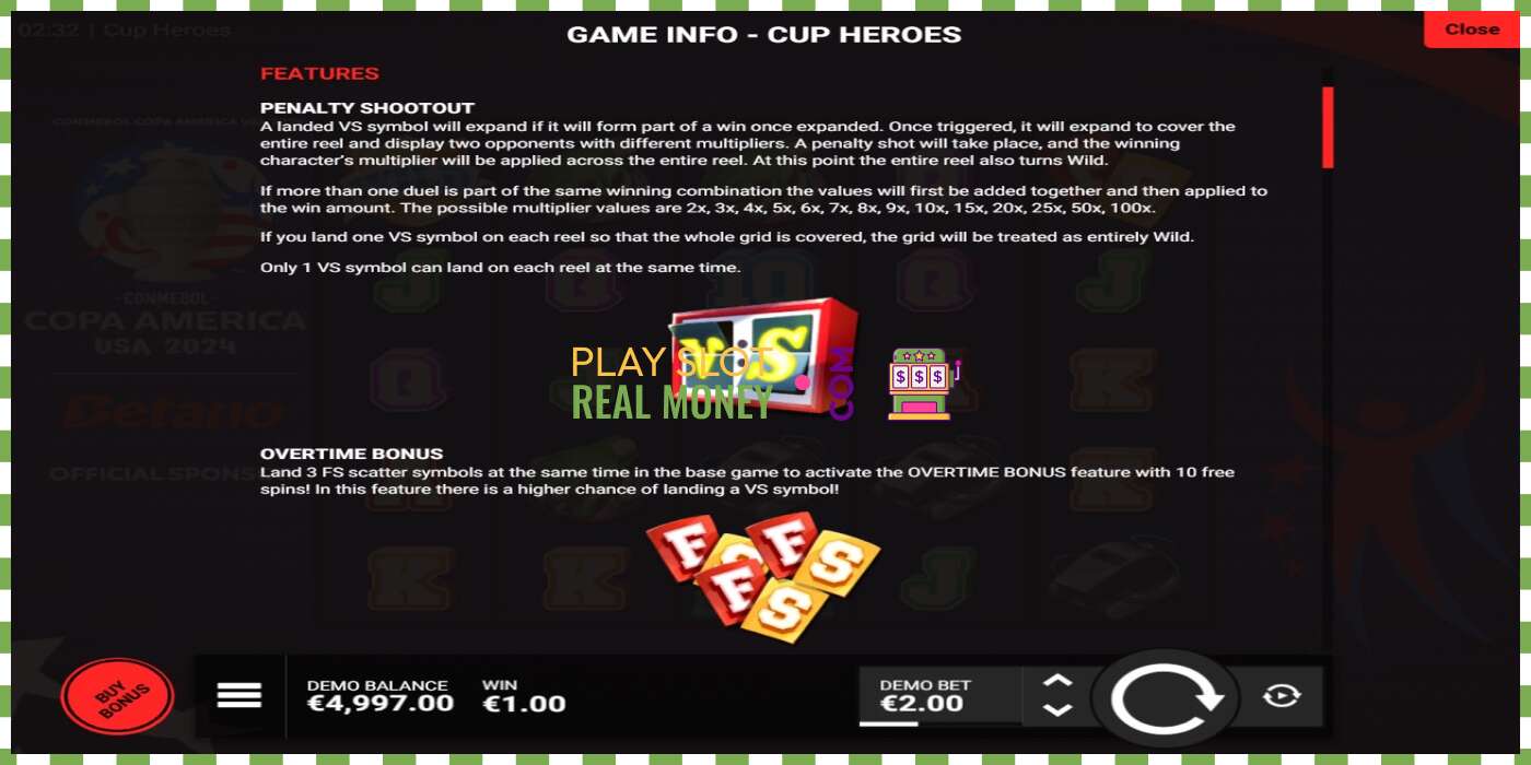 Слот Cup Heroes на реальные деньги, картинка - 4