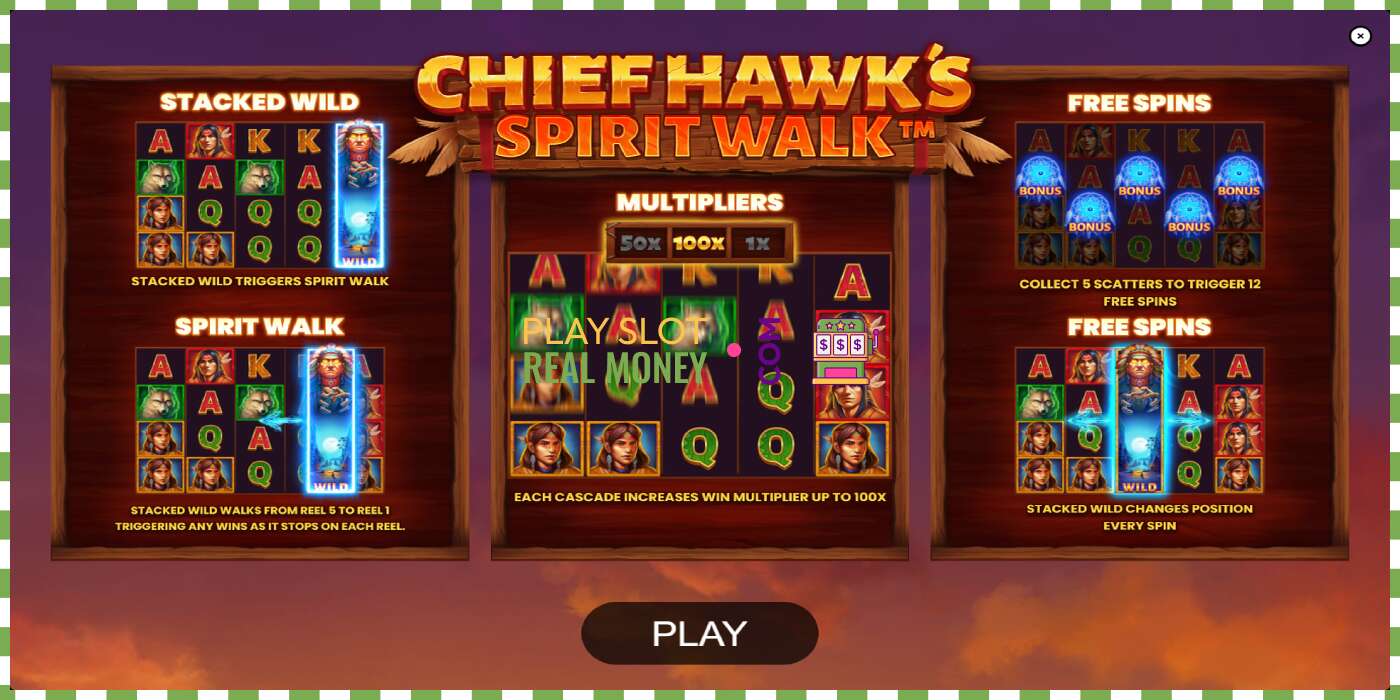 ஸ்லாட் Chief Hawk’s Spirit Walk உண்மையான பணத்திற்கு, படம் - 1