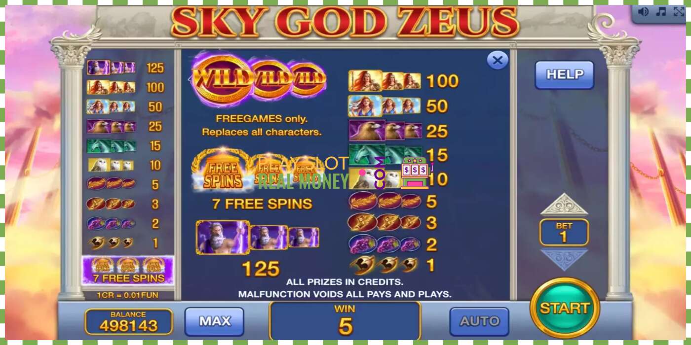 Слот Sky God Zeus 3x3 на реальные деньги, картинка - 7