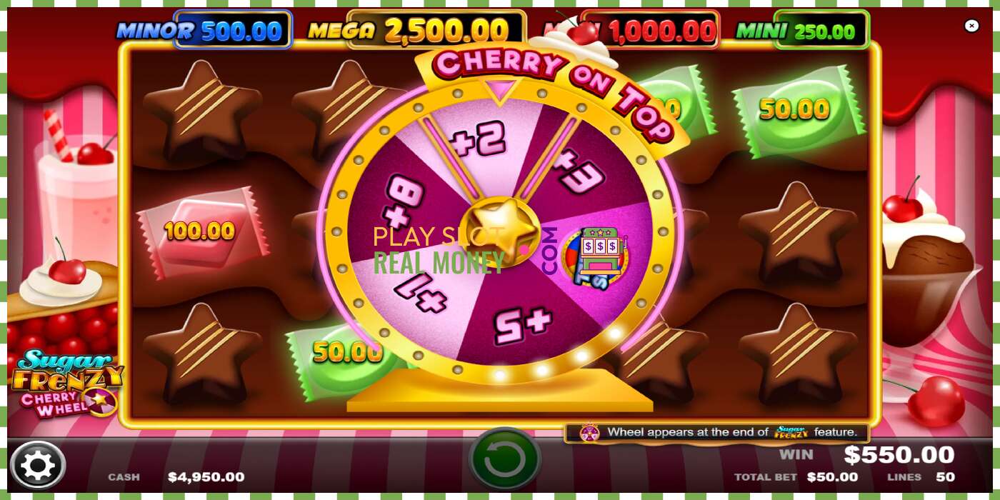 Sleuf Sugar Frenzy Cherry Wheel voor echt geld, foto - 4