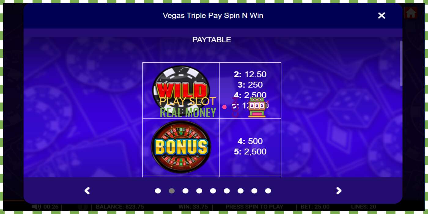 Pesa Vegas Triple Pay Spin n Win päris raha eest, pilt - 3