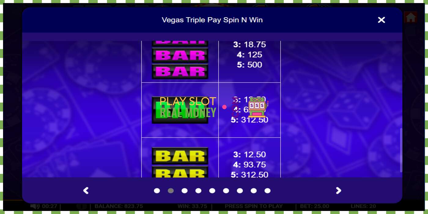 Pesa Vegas Triple Pay Spin n Win päris raha eest, pilt - 4