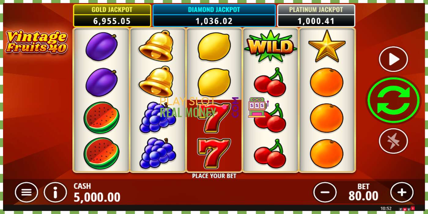 Slot Vintage Fruits 40 për para të vërteta, foto - 2