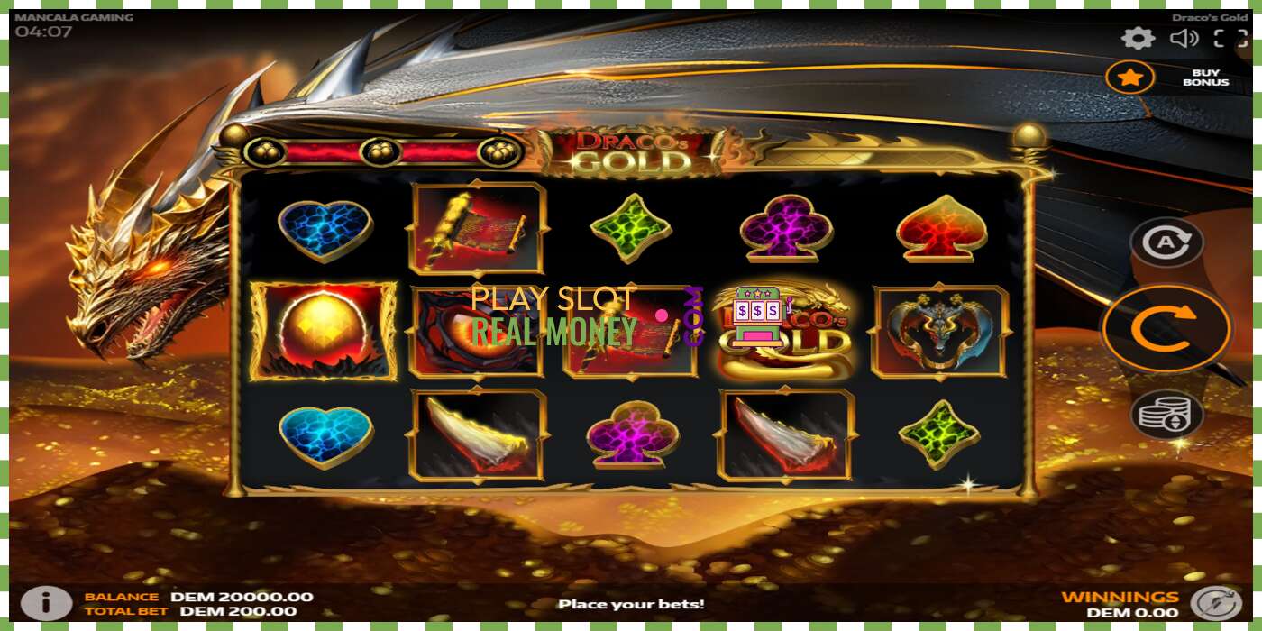 Slot Dracos Gold za pravi novac, slika - 1