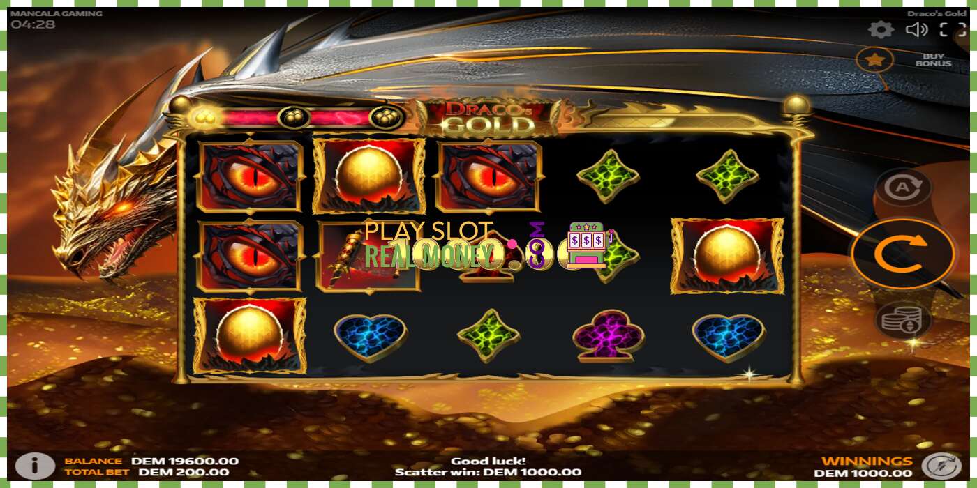 Slot Dracos Gold za pravi novac, slika - 2