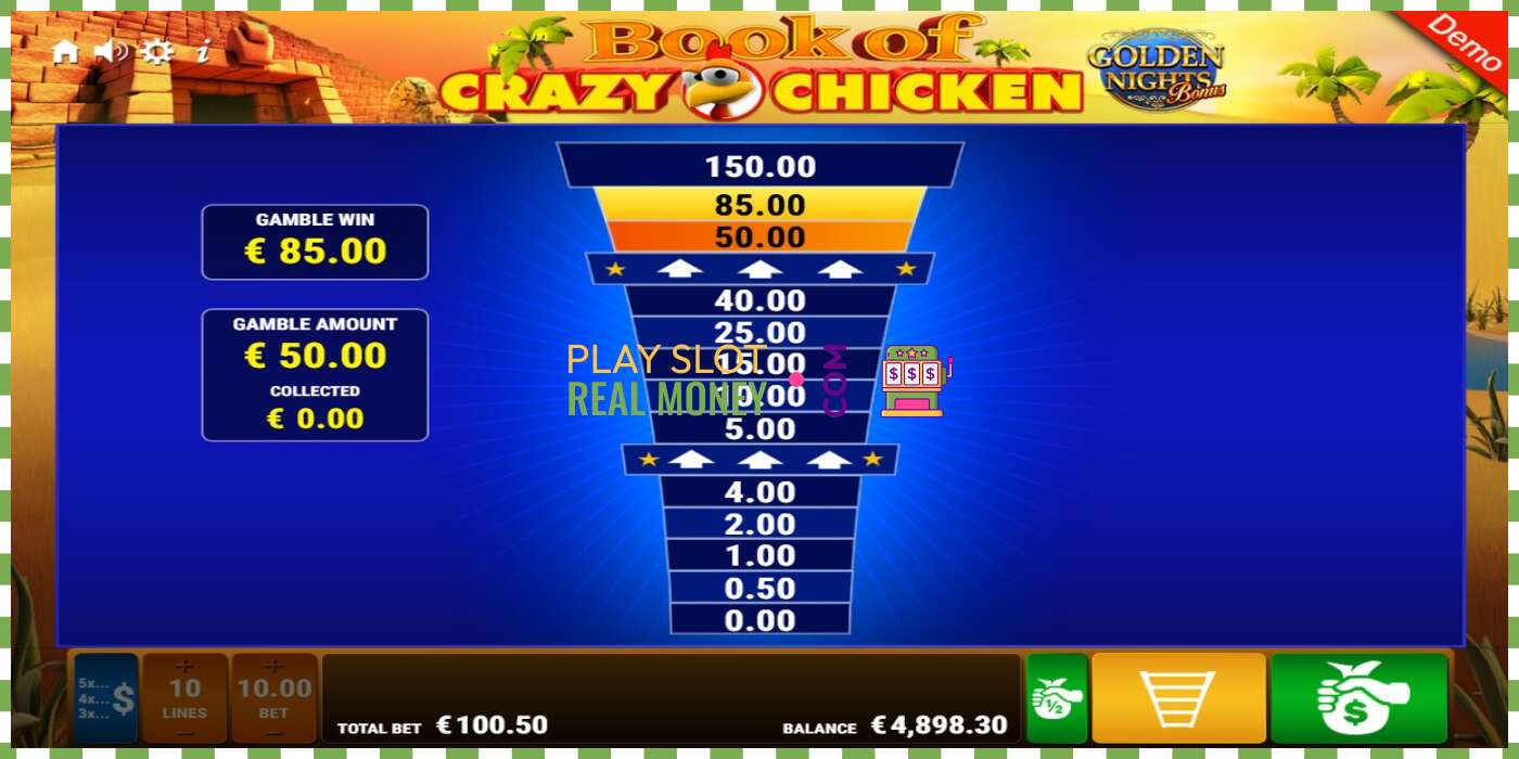 Slot Book of Crazy Chicken Golden Nights haqiqiy pul uchun, rasm - 4