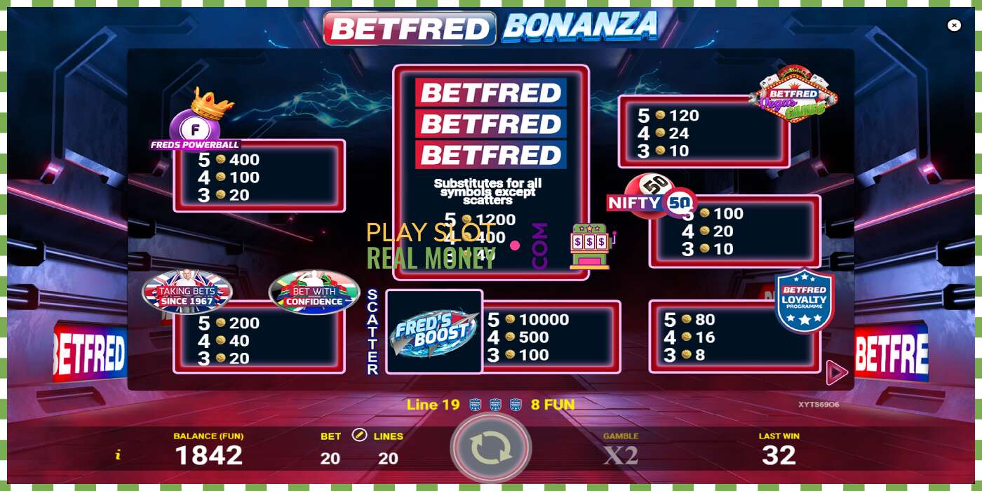 Lizdas Betfred Bonanza už tikrus pinigus, nuotrauka - 5