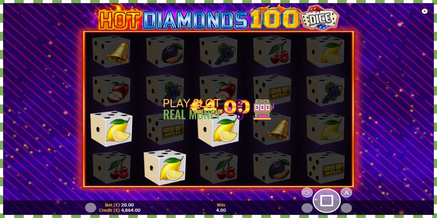 Lizdas Hot Diamonds 100 Dice už tikrus pinigus, nuotrauka - 4