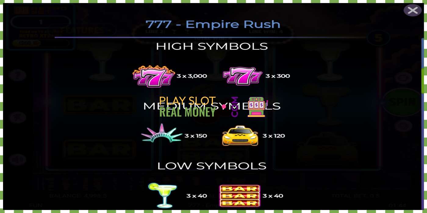 Slot 777 Empire Rush por dinheiro real, foto - 5