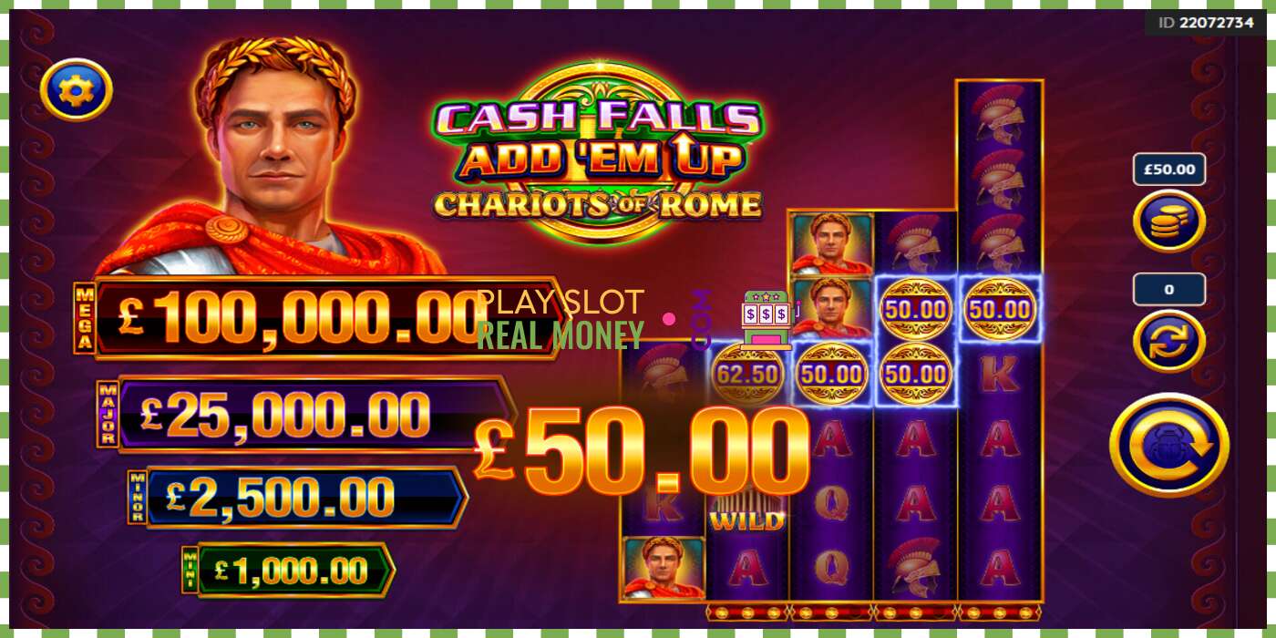 স্লট Cash Falls: Add Em Up Chariots of Rome প্রকৃত অর্থের জন্য, ছবি - 3