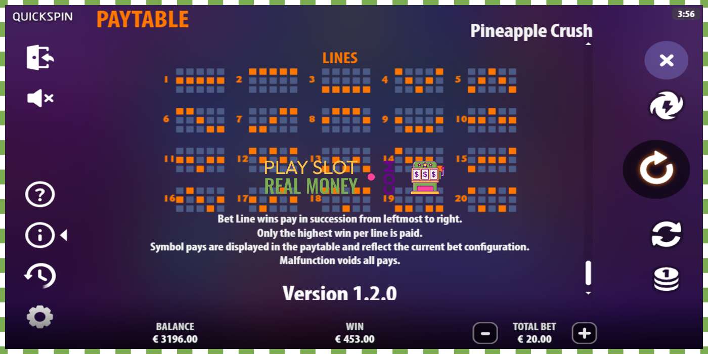 Celah Pineapple Crush untuk uang sungguhan, gambar - 7