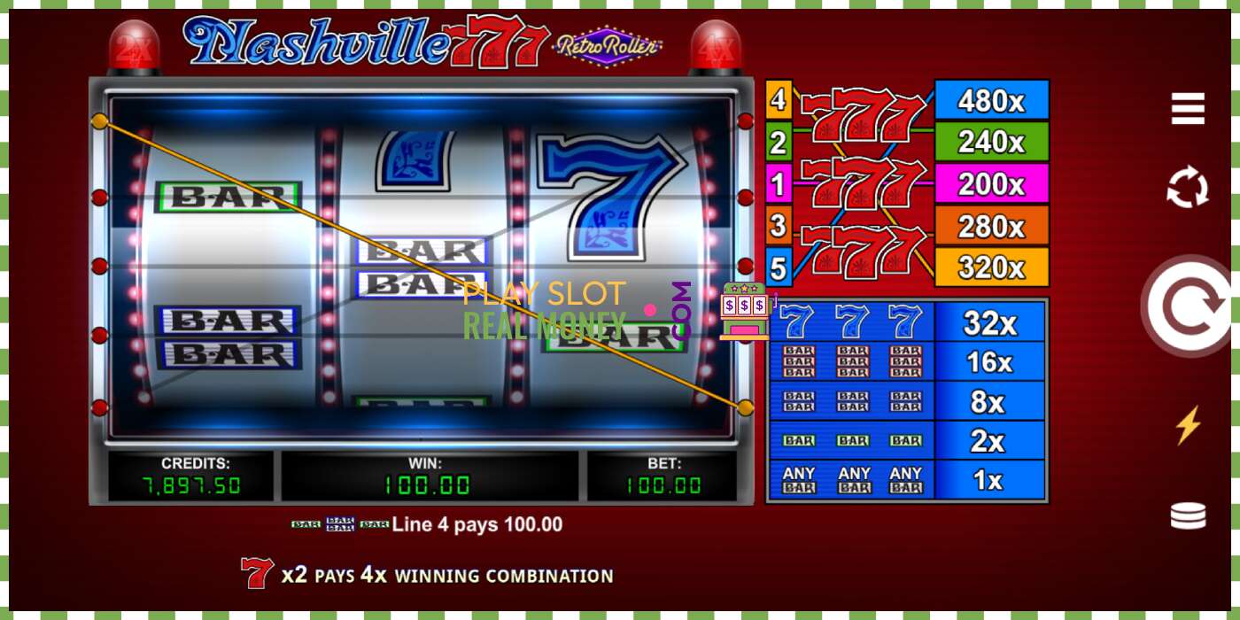 Slot Nashville 777 Retro Roller for real money, picture - 3