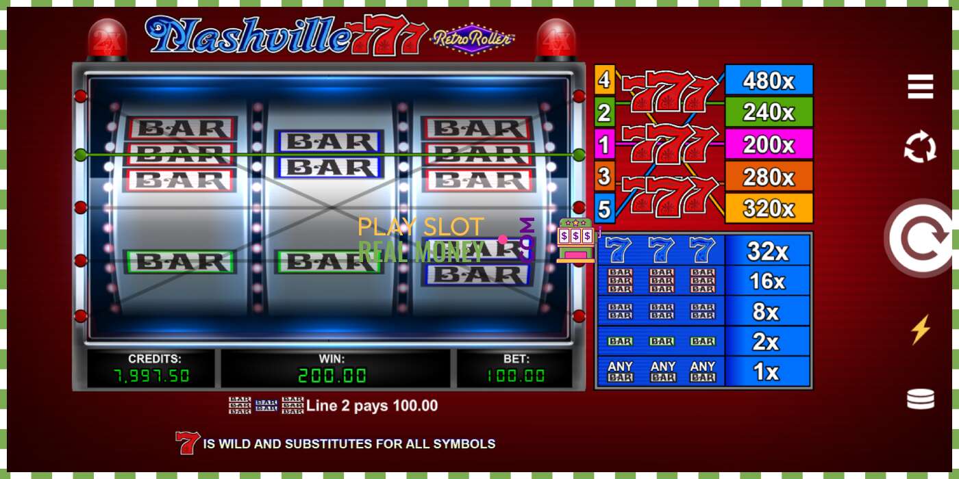 Slot Nashville 777 Retro Roller for real money, picture - 4