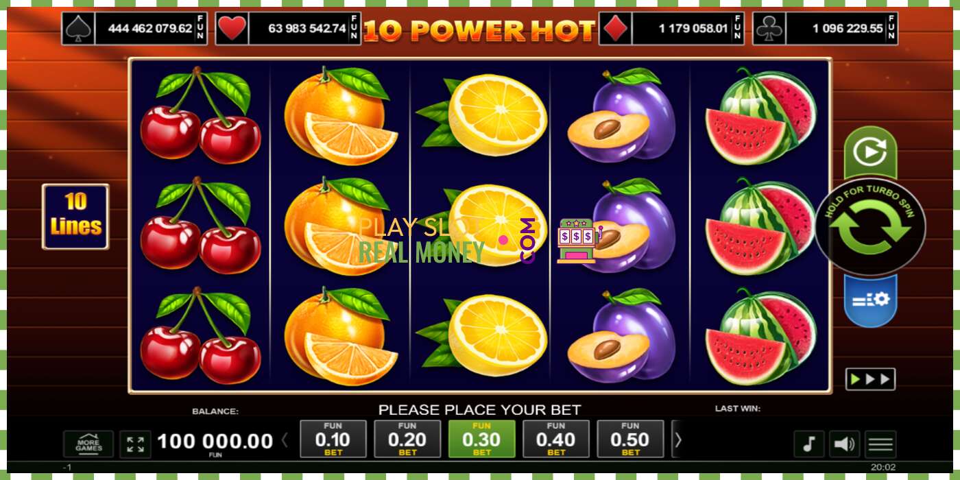 Slot 10 Power Hot za pravi novac, slika - 1