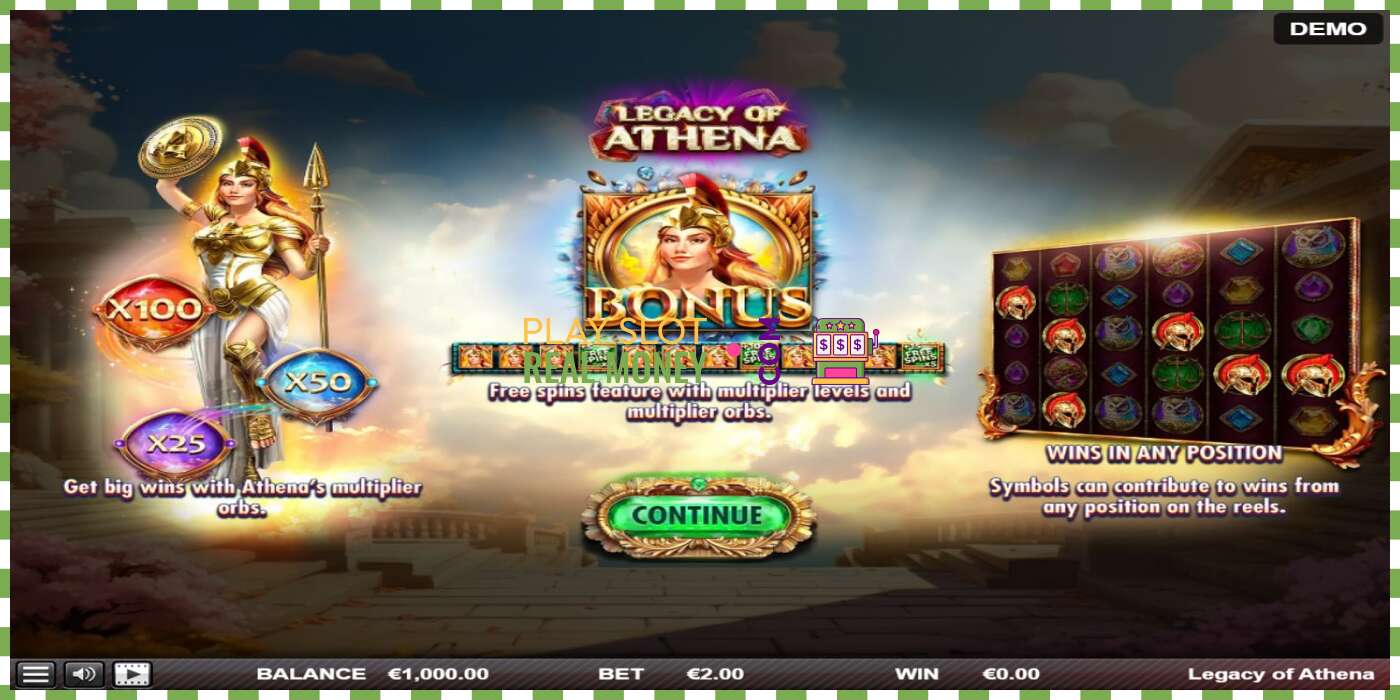 Slot Legacy of Athena por dinheiro real, foto - 1