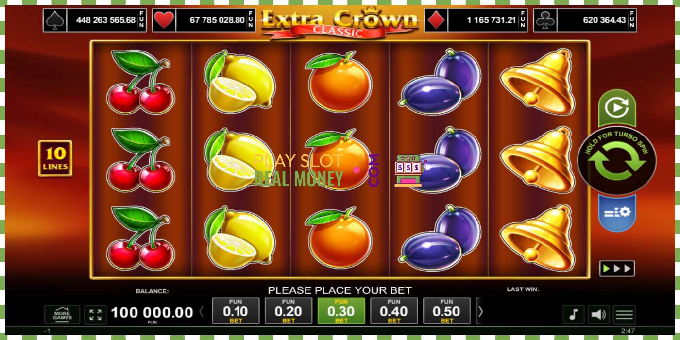 Slot Extra Crown Classic por dinheiro real, foto - 1