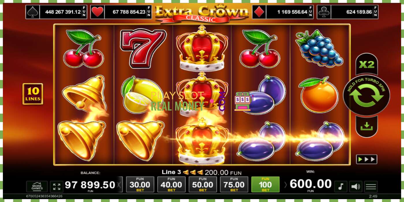 Slot Extra Crown Classic por dinheiro real, foto - 2