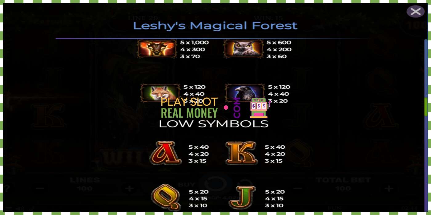 Слот Leshys Magical Forest за истински пари, снимка - 6