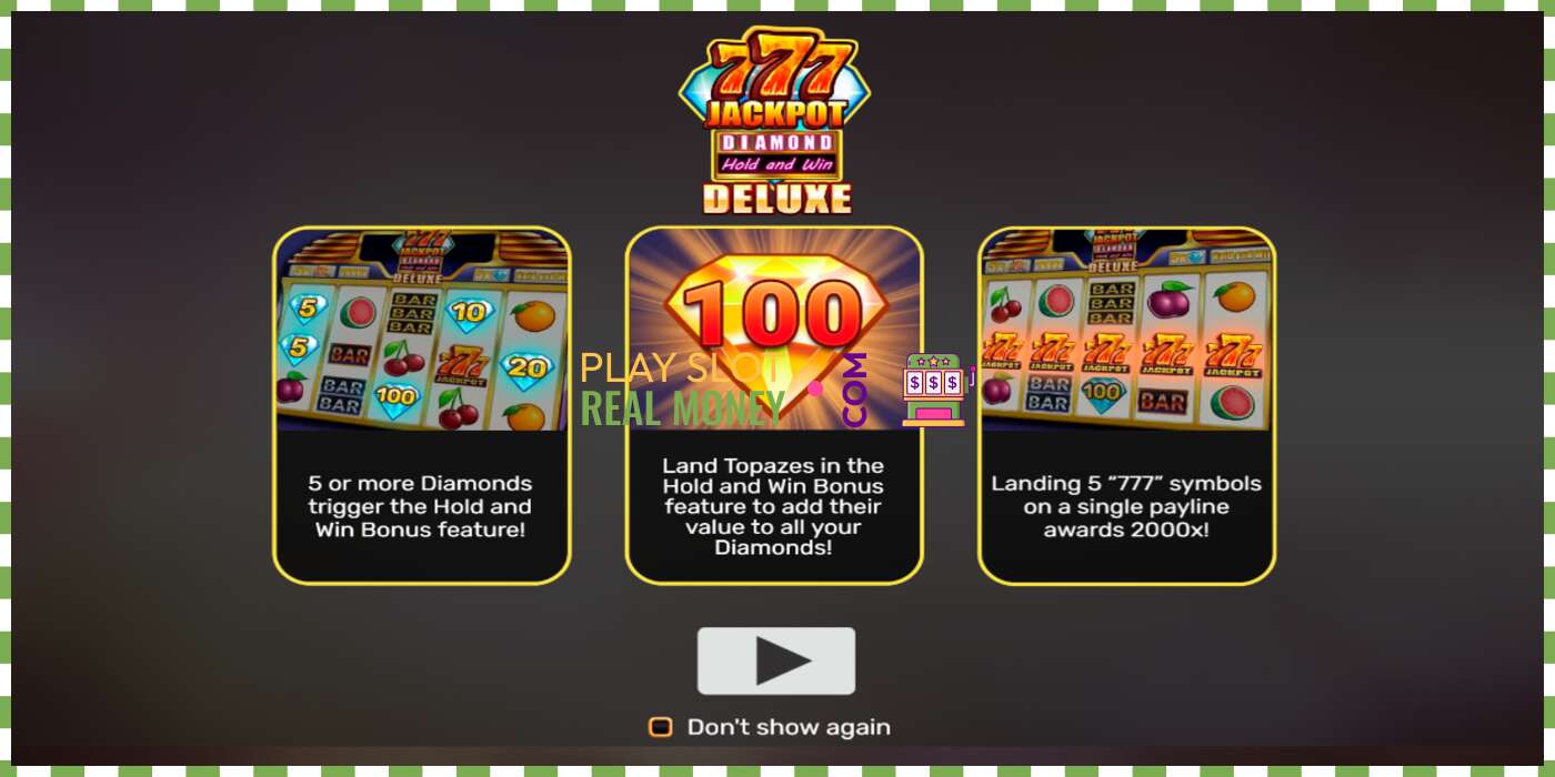 Chỗ 777 Jackpot Diamond Hold and Win Deluxe bằng tiền thật, hình ảnh - 1