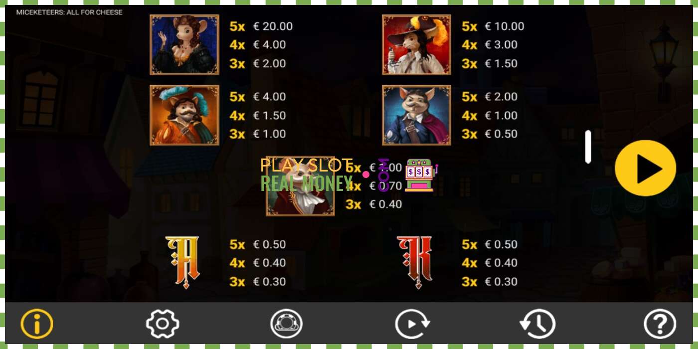 Slot Miceketeers: All for Cheese for real money, picture - 6