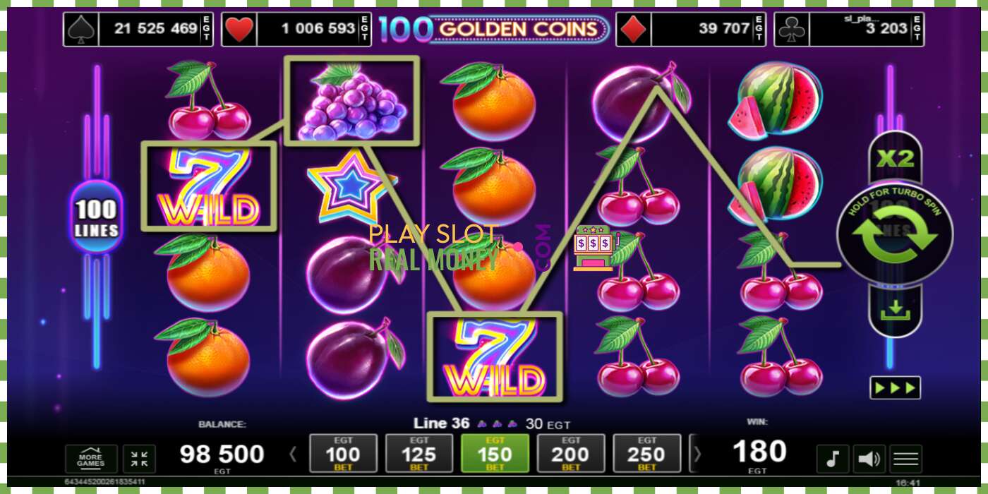 Слот 100 Golden Coins на реальные деньги, картинка - 3