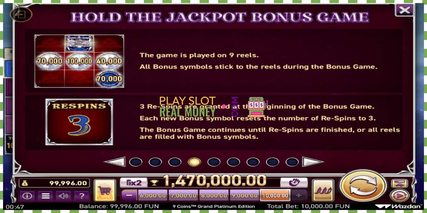 Yuva 9 Coins Grand Platinum Edition Score The Jackpot real pul üçün, şəkil - 4